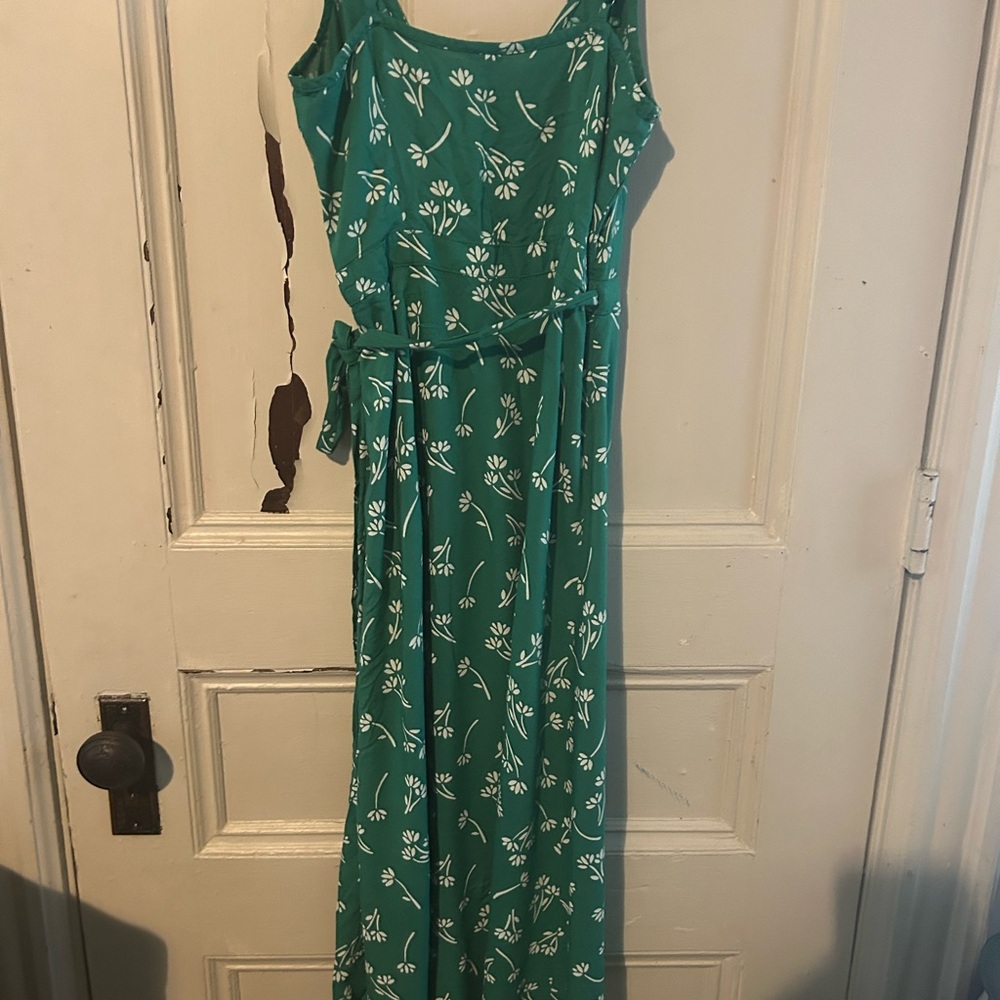 Green aerie wrap dress